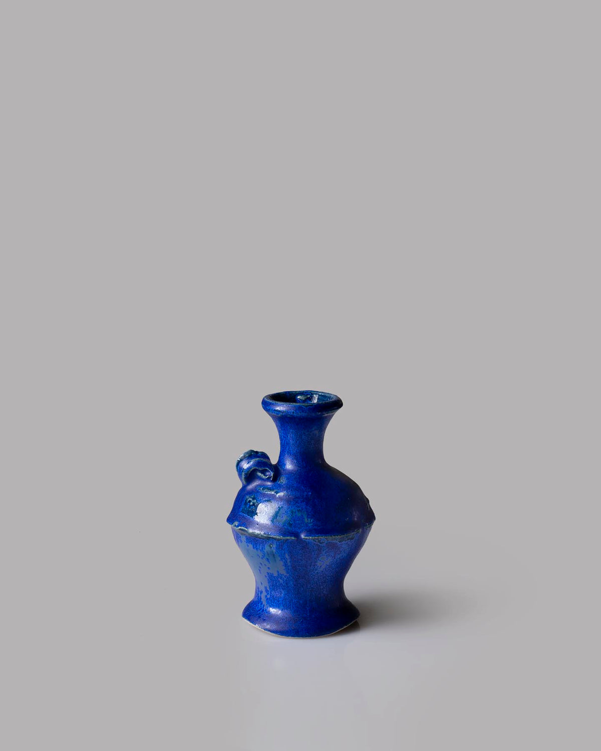 Little Vase with Curled Handle - Lapis