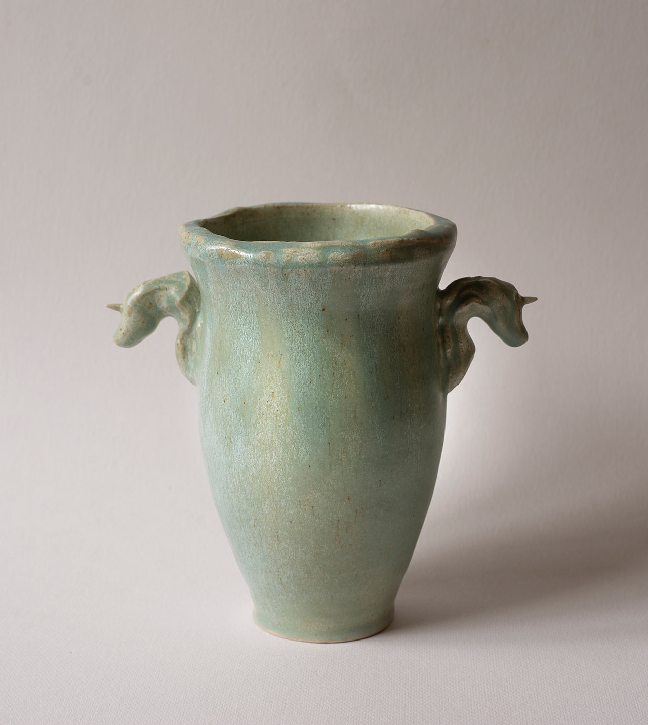 Double Headed Vase - Turquoise