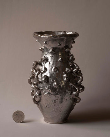 Scribble Vase - Silver