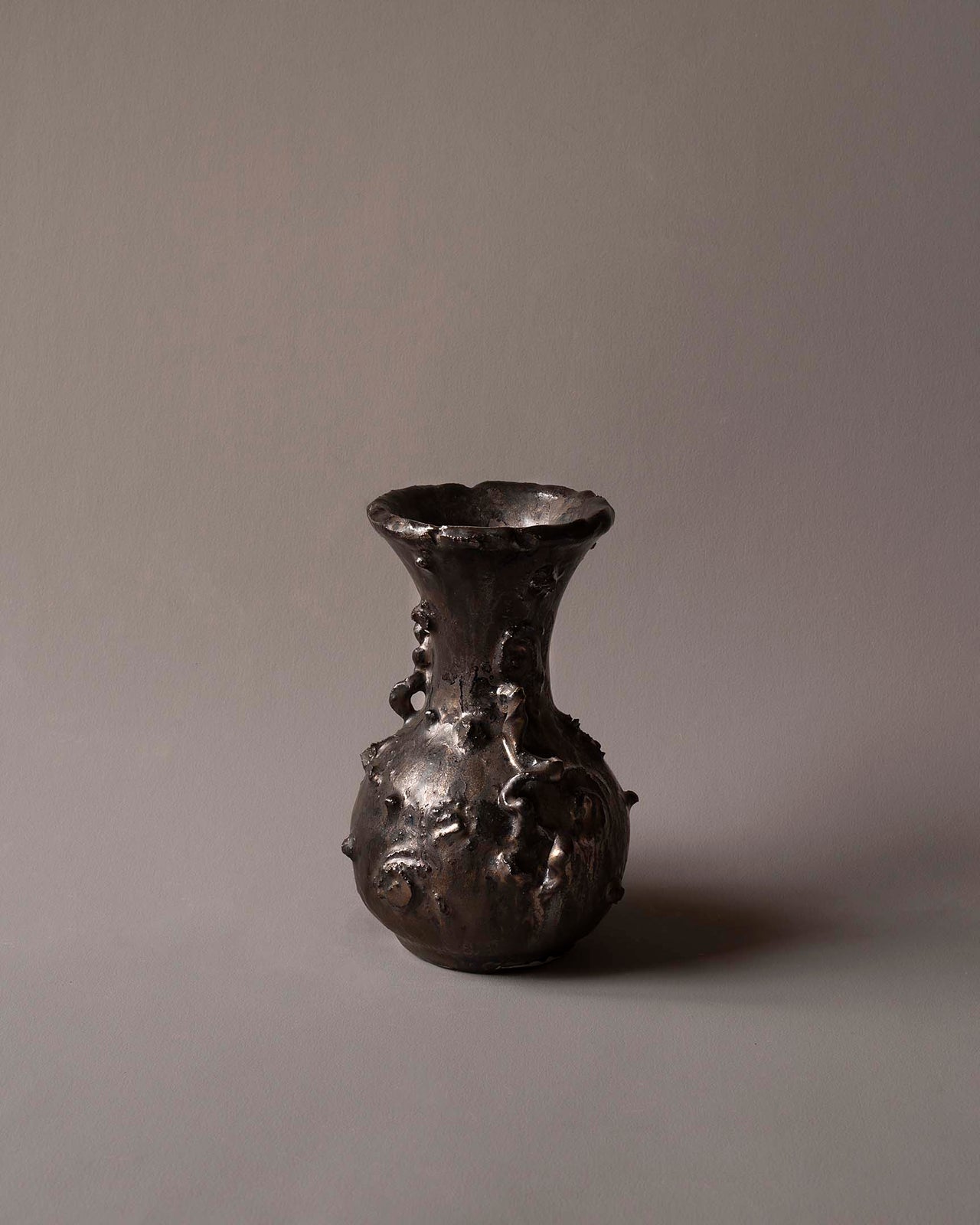 Scribble Vase - Metallic Black