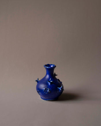 Star Swirl Vase - Midnight Blue