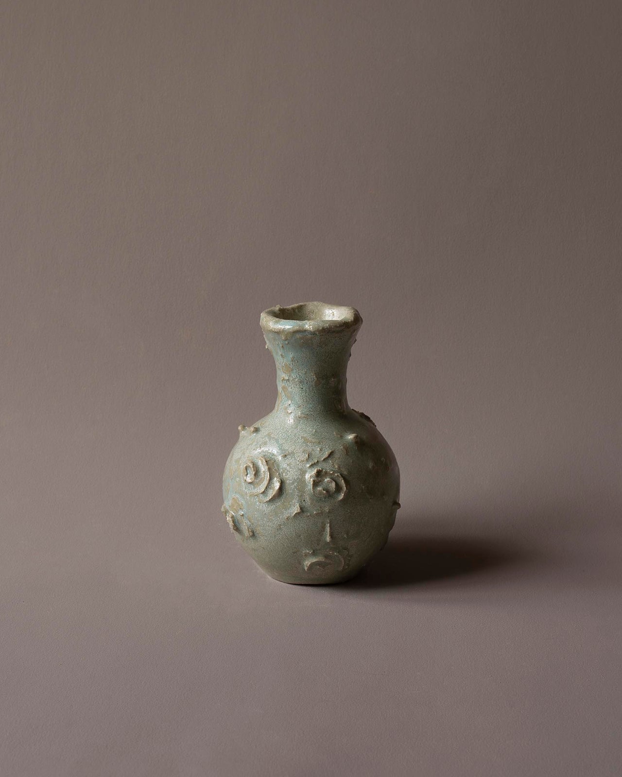 Studded Swirl Vase - Turquoise