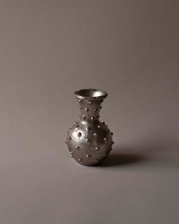 Studded Vase - Silver