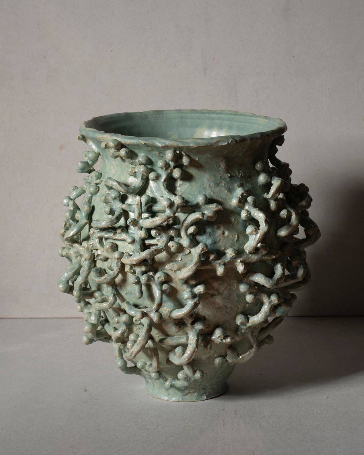 Scribble Vine Vase - Turquoise