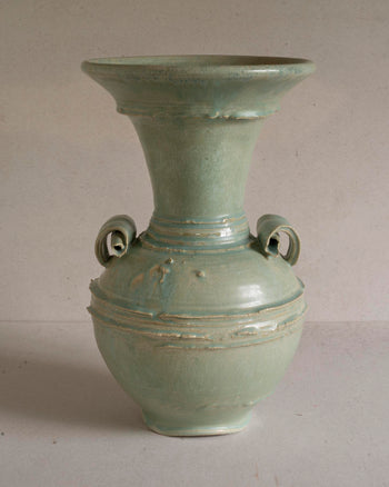 Vase with Curled Handles - Turquoise