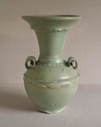 Vase with Curled Handles - Turquoise