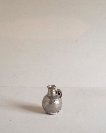 Vase with Curled Handle - Silver