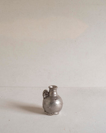 Vase with Curled Handle - Silver