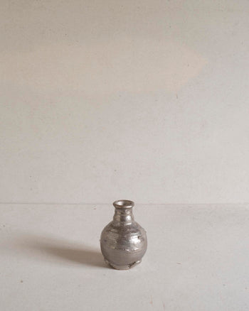 Vase with Curled Handle - Silver