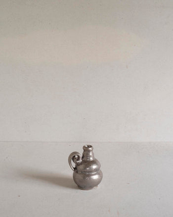 Gourd Bottle with Curled Handle - Silver