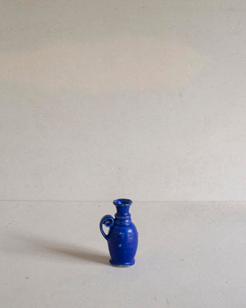 Little Vase with Curled Handle - Lapis