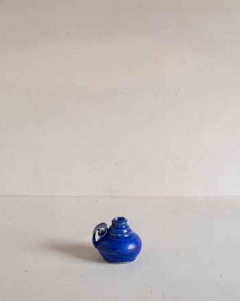 Little Bottle with Curled Handle - Lapis