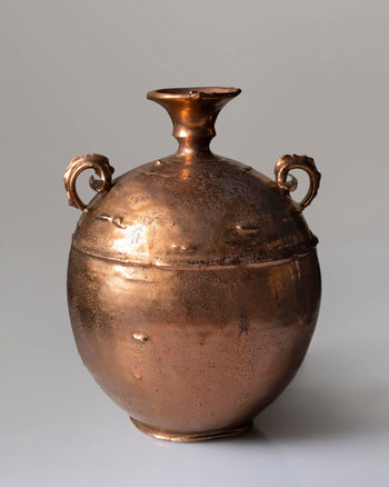Double Handled Vase - Copper Lustre