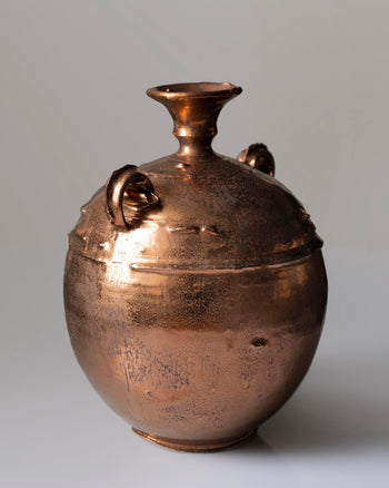 Double Handled Vase - Copper Lustre
