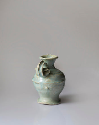 Curl Handled Vase - Turquoise