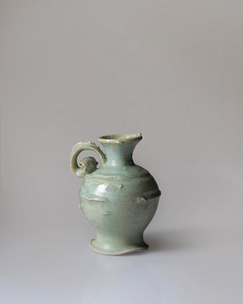 Curl Handled Vase - Turquoise
