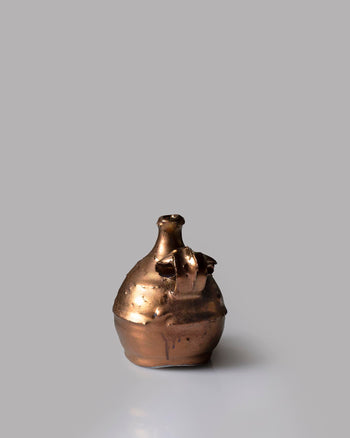 Curl Handled Bottle - Copper Lustre