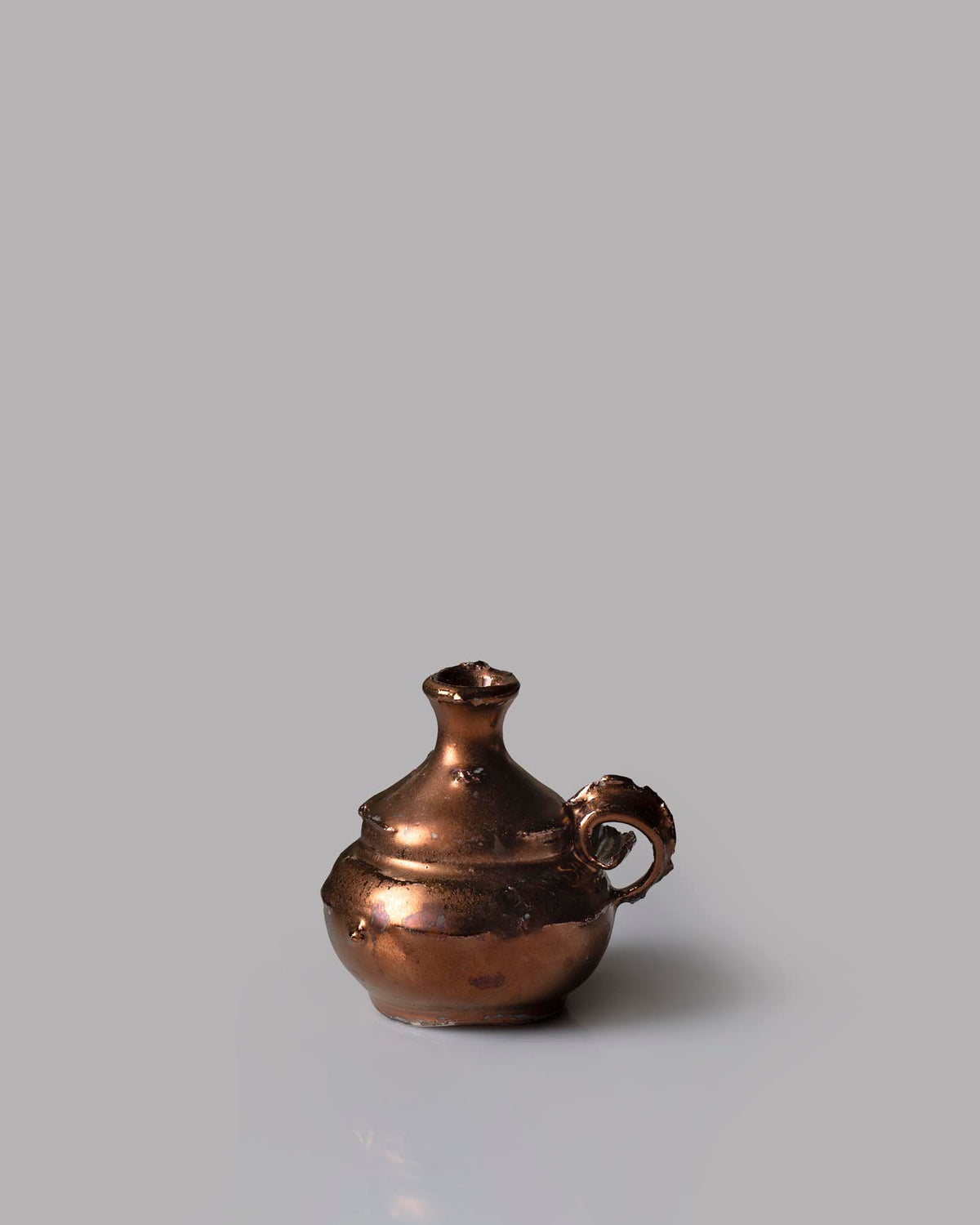 Curl Handled Gourd Bottle - Copper
