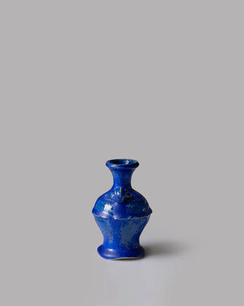 Little Vase with Curled Handle - Lapis