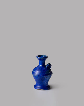 Little Vase with Curled Handle - Lapis
