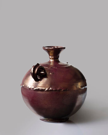 Handled Vase - Oxblood Lustre