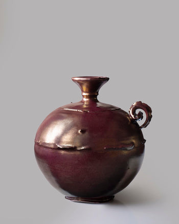 Handled Vase - Oxblood Lustre