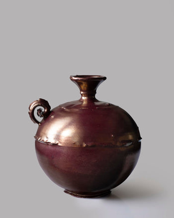 Handled Vase - Oxblood Lustre